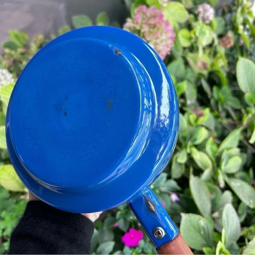 Dansk Kobenstyle Blue Enamel Sauce Pan Fondue Pot Made in France NO LID
